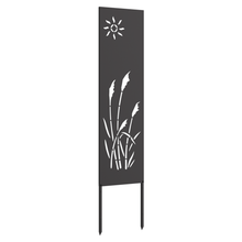 Tuin decoratief paneel Zwart 32 x 140 cm Koudgewalst staal