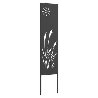 Tuin decoratief paneel Zwart 32 x 140 cm Koudgewalst staal
