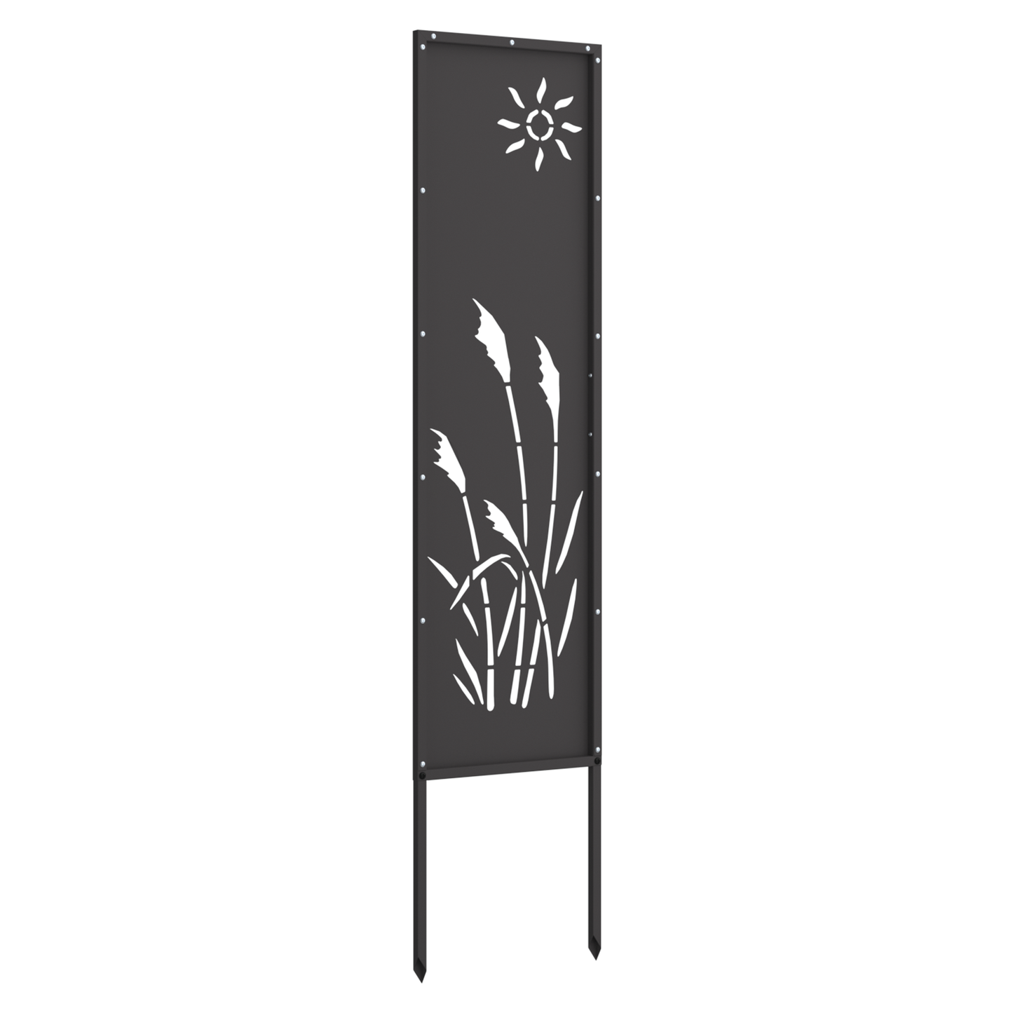 Tuin decoratief paneel Zwart 32 x 140 cm Koudgewalst staal