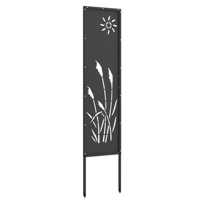 Tuin decoratief paneel Zwart 32 x 140 cm Koudgewalst staal