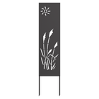 Garden Privacy Screen Black 32 x 140 cm Cold-rolled steel