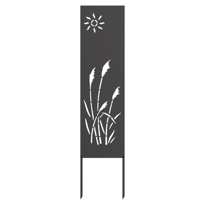 Tuin decoratief paneel Zwart 32 x 140 cm Koudgewalst staal