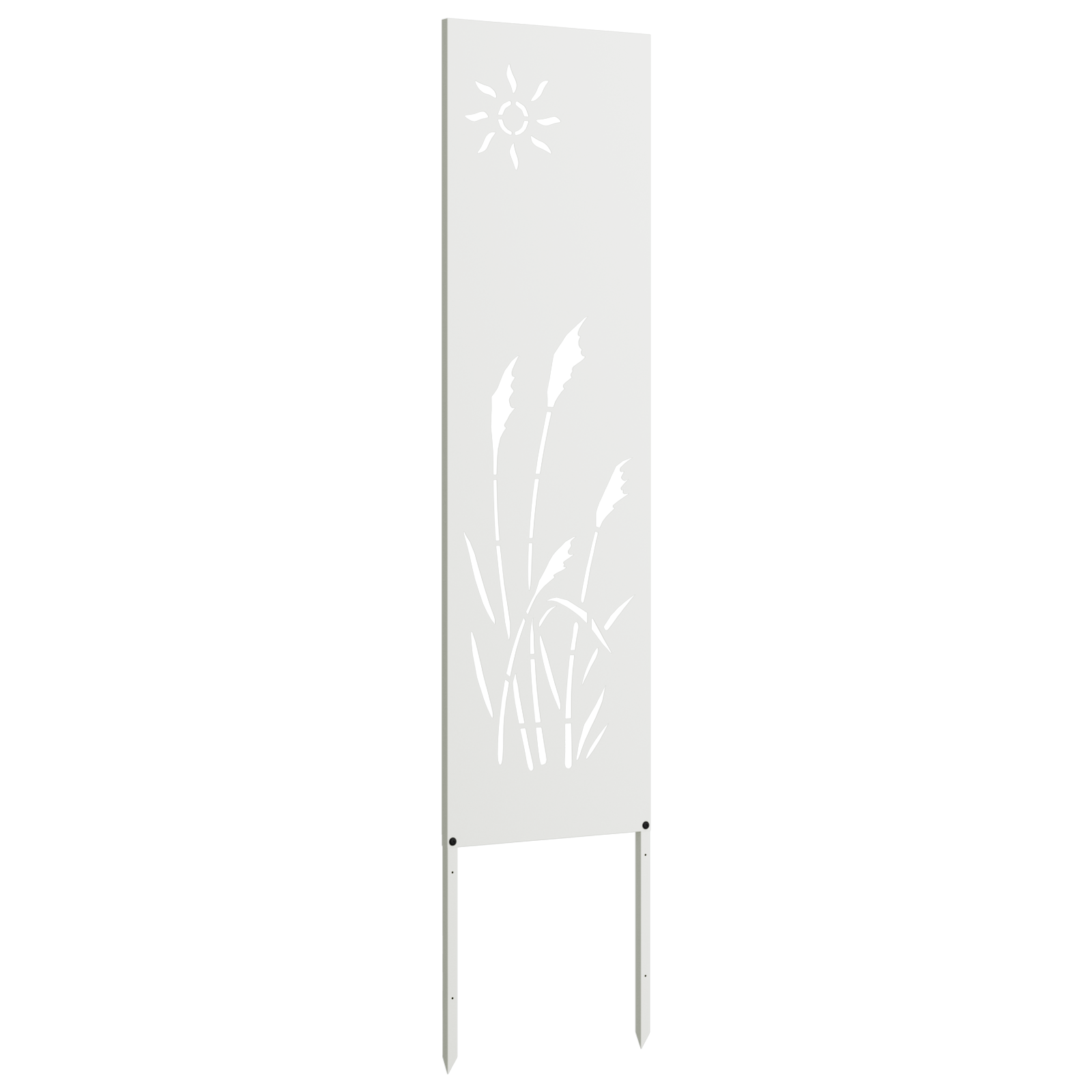 Tuin decoratief paneel Wit 32 x 140 cm Koudgewalst staal