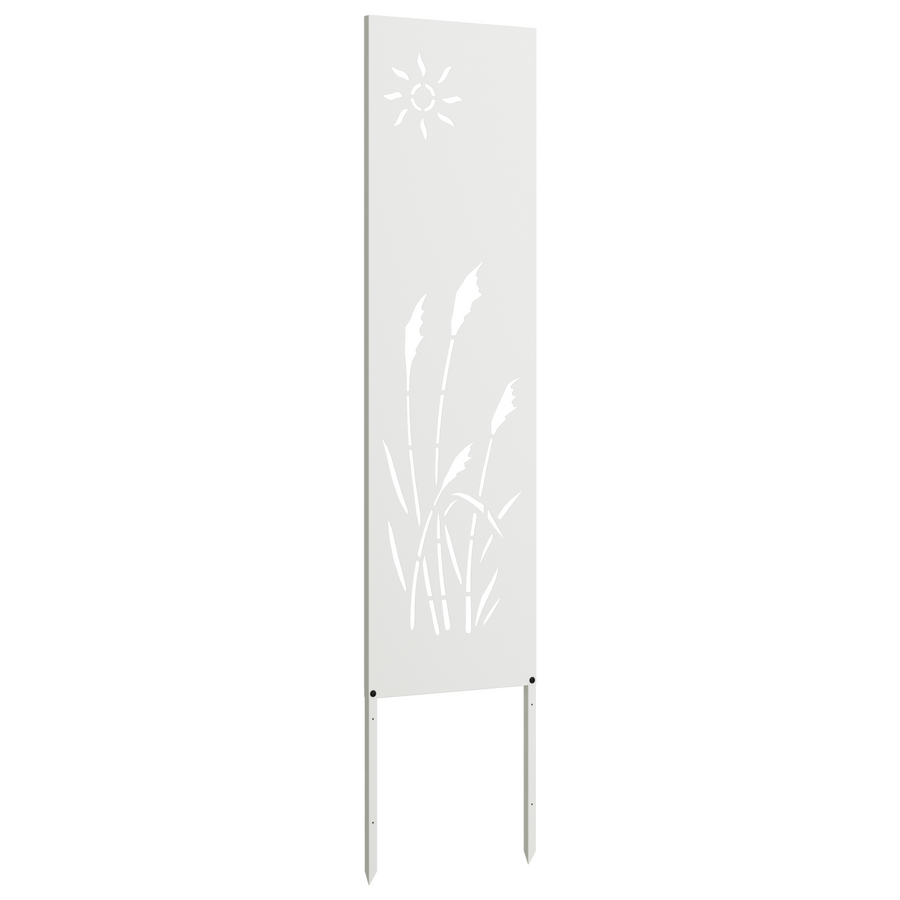 Tuin decoratief paneel Wit 32 x 140 cm Koudgewalst staal