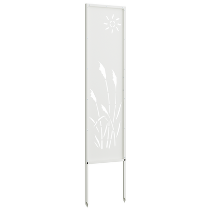 Tuin decoratief paneel Wit 32 x 140 cm Koudgewalst staal