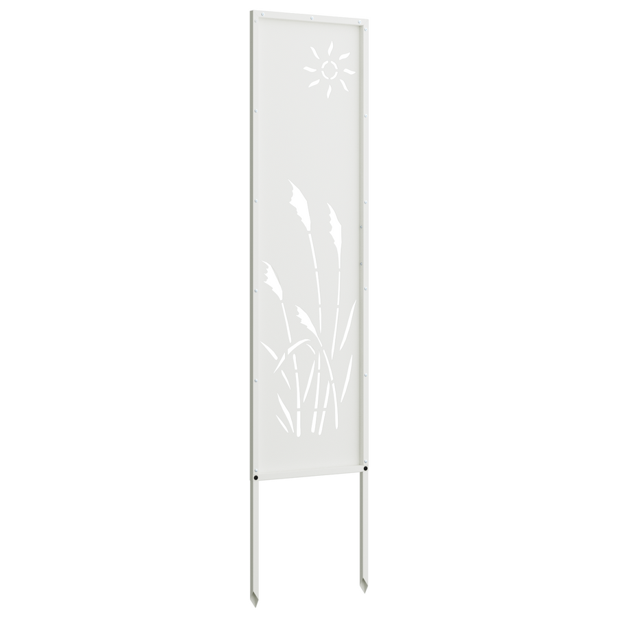Tuin decoratief paneel Wit 32 x 140 cm Koudgewalst staal