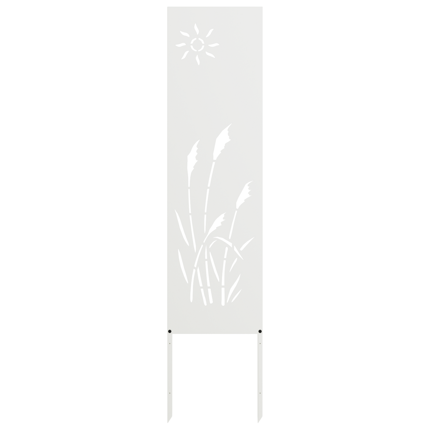 Tuin decoratief paneel Wit 32 x 140 cm Koudgewalst staal