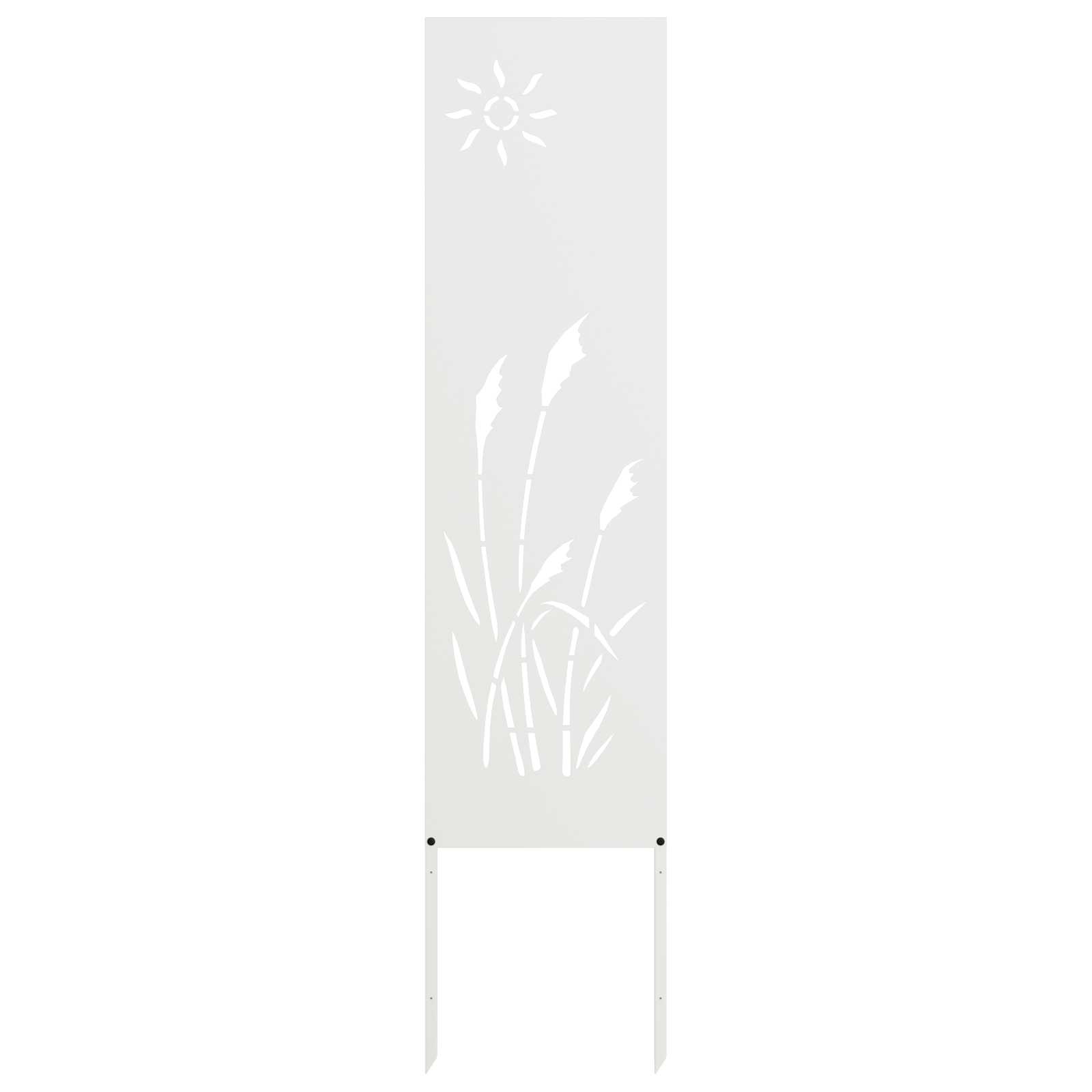Tuin decoratief paneel Wit 32 x 140 cm Koudgewalst staal
