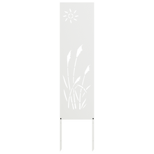 Tuin decoratief paneel Wit 32 x 140 cm Koudgewalst staal