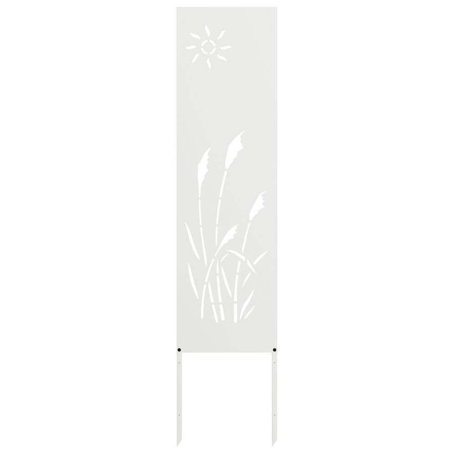 Tuin decoratief paneel Wit 32 x 140 cm Koudgewalst staal