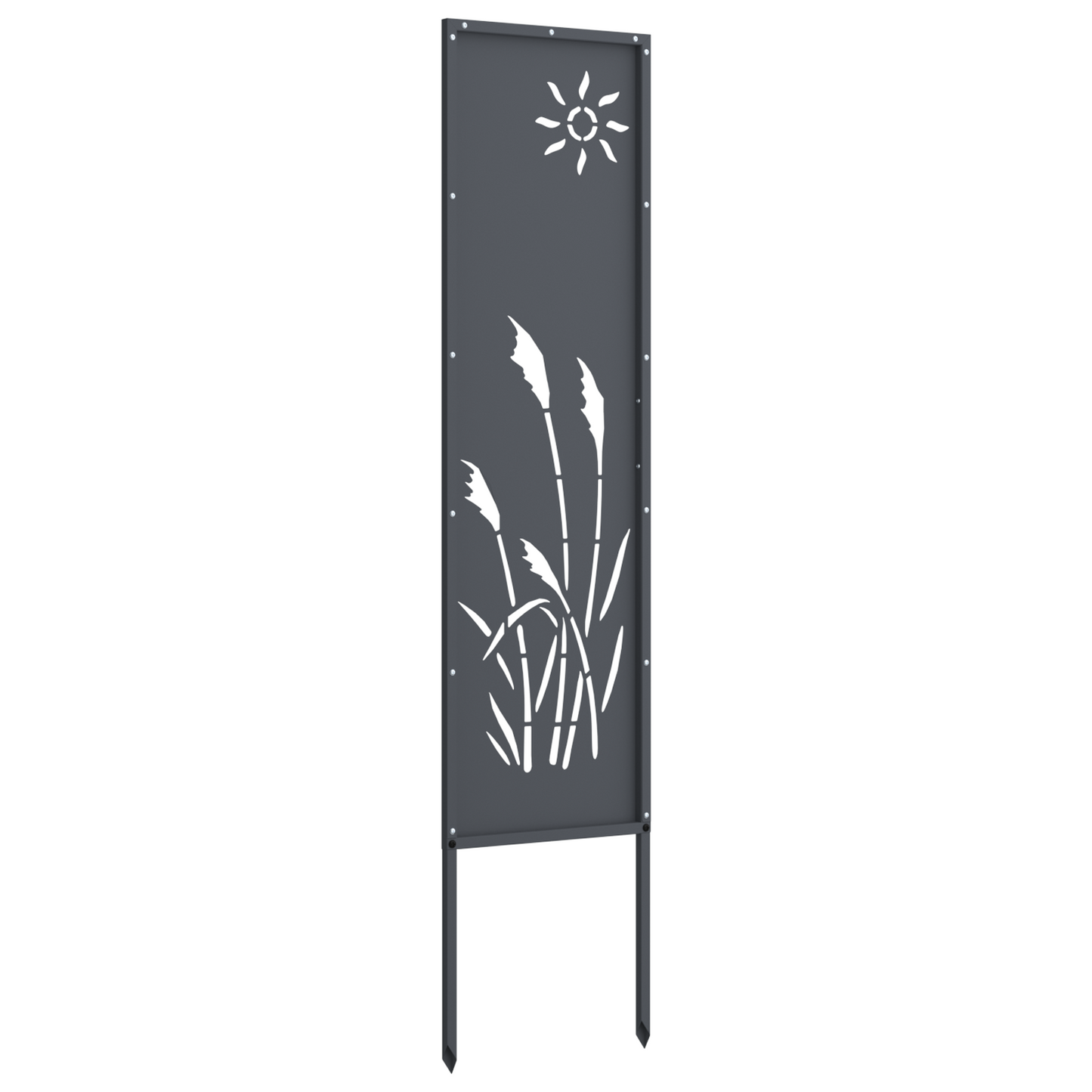 Tuin decoratief paneel Antraciet 32 x 140 cm Koudgewalst staal