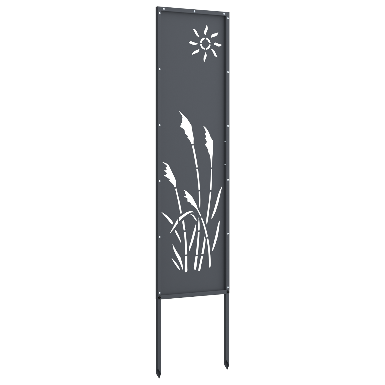 Tuin decoratief paneel Antraciet 32 x 140 cm Koudgewalst staal
