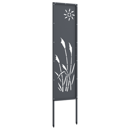 Tuin decoratief paneel Antraciet 32 x 140 cm Koudgewalst staal