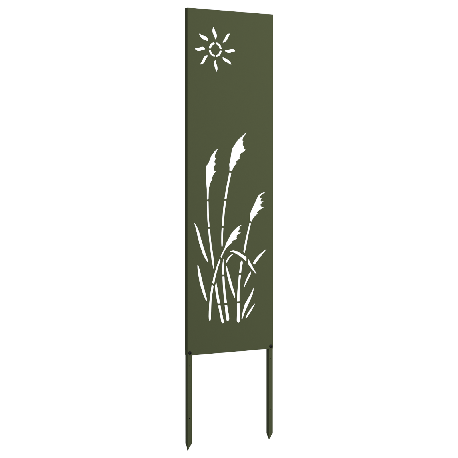 Tuin decoratief paneel Olijfgroen 32 x 140 cm Koudgewalst staal