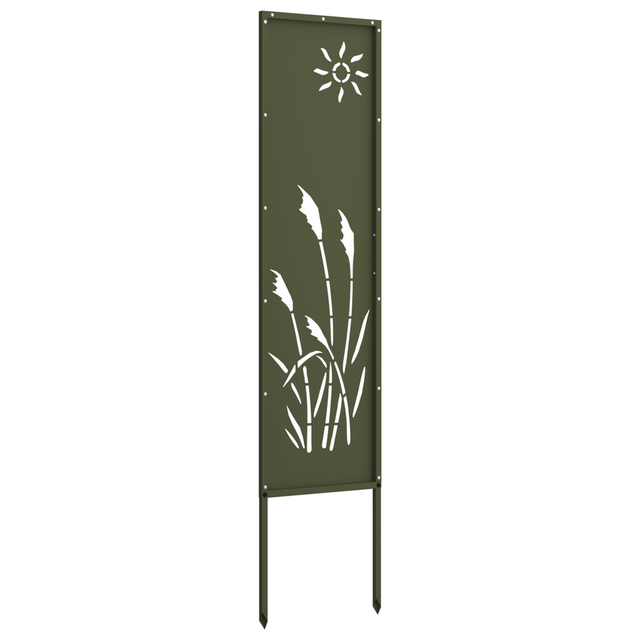 Tuin decoratief paneel Olijfgroen 32 x 140 cm Koudgewalst staal