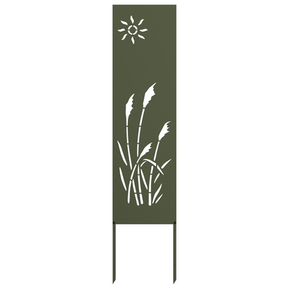 Tuin decoratief paneel Olijfgroen 32 x 140 cm Koudgewalst staal