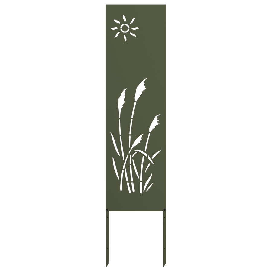 Tuin decoratief paneel Olijfgroen 32 x 140 cm Koudgewalst staal