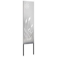 Tuin decoratief paneel Zilver 32 x 140 cm Roestvrij staal