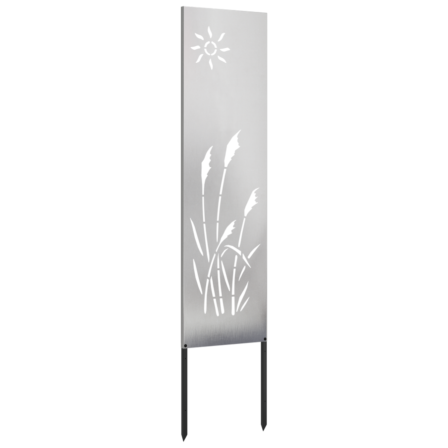 Tuin decoratief paneel Zilver 32 x 140 cm Roestvrij staal