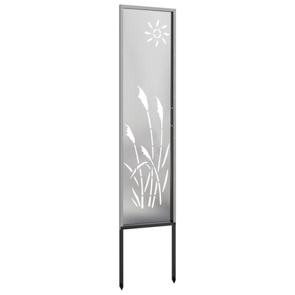 Tuin decoratief paneel Zilver 32 x 140 cm Roestvrij staal
