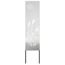 Tuin decoratief paneel Zilver 32 x 140 cm Roestvrij staal