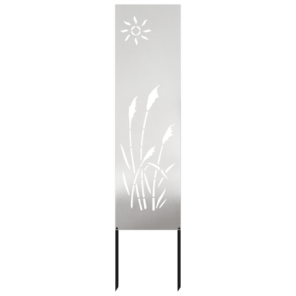Tuin decoratief paneel Zilver 32 x 140 cm Roestvrij staal