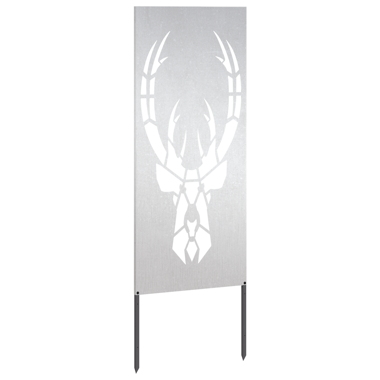 Tuin decoratief paneel Zilver 50 x 140 cm Roestvrij staal