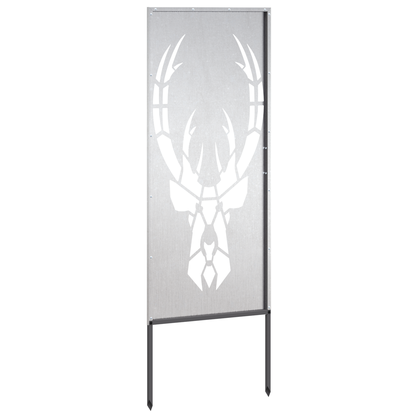 Tuin decoratief paneel Zilver 50 x 140 cm Roestvrij staal