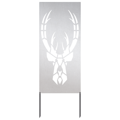 Tuin decoratief paneel Zilver 50 x 140 cm Roestvrij staal
