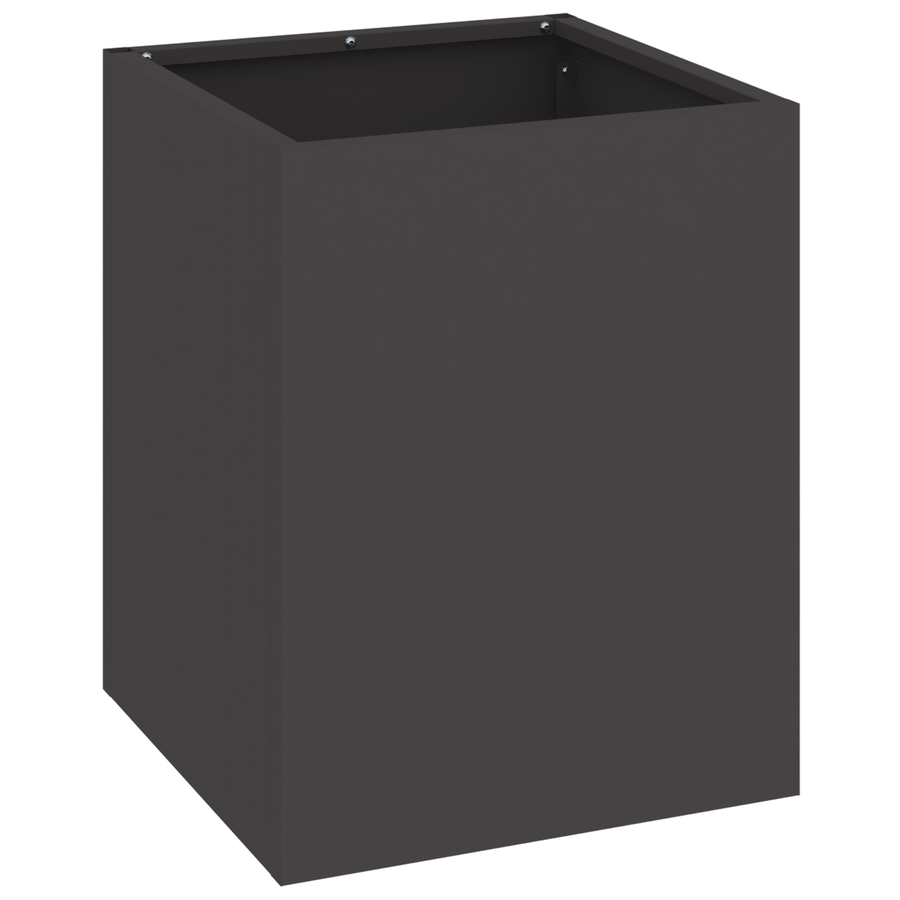 Tuin Bloempot Zwart 32 x 32 x 40 cm Koudgewalst staal