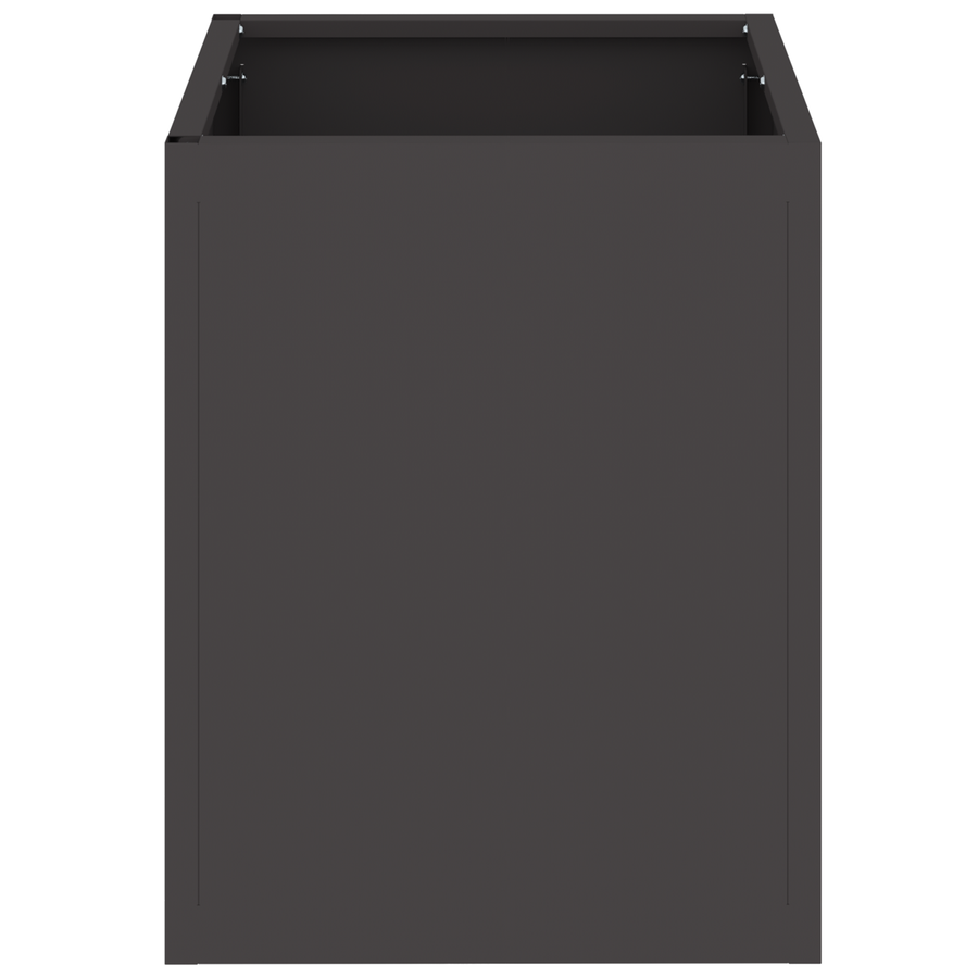 Tuin Bloempot Zwart 32 x 32 x 40 cm Koudgewalst staal