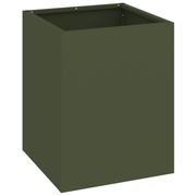 Bloempot 50x32x40 cm koudgewalst staal olijfgroen