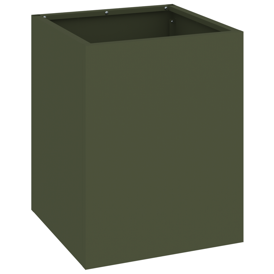 Tuin Bloempot Olijfgroen 50 x 32 x 40 cm Koudgewalst staal