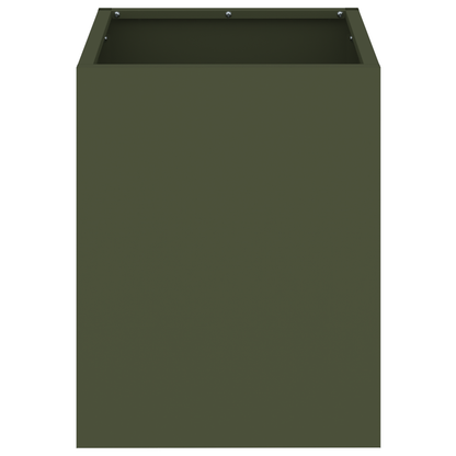 Tuin Bloempot Olijfgroen 50 x 32 x 40 cm Koudgewalst staal