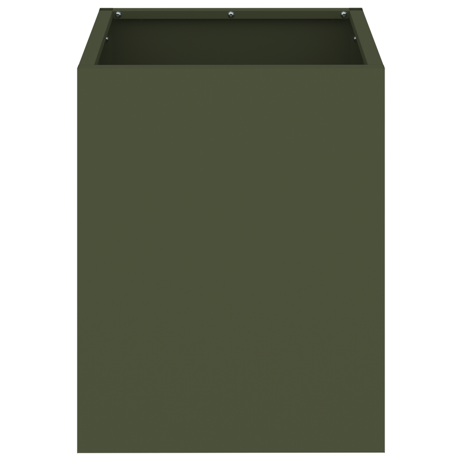 Tuin Bloempot Olijfgroen 50 x 32 x 40 cm Koudgewalst staal