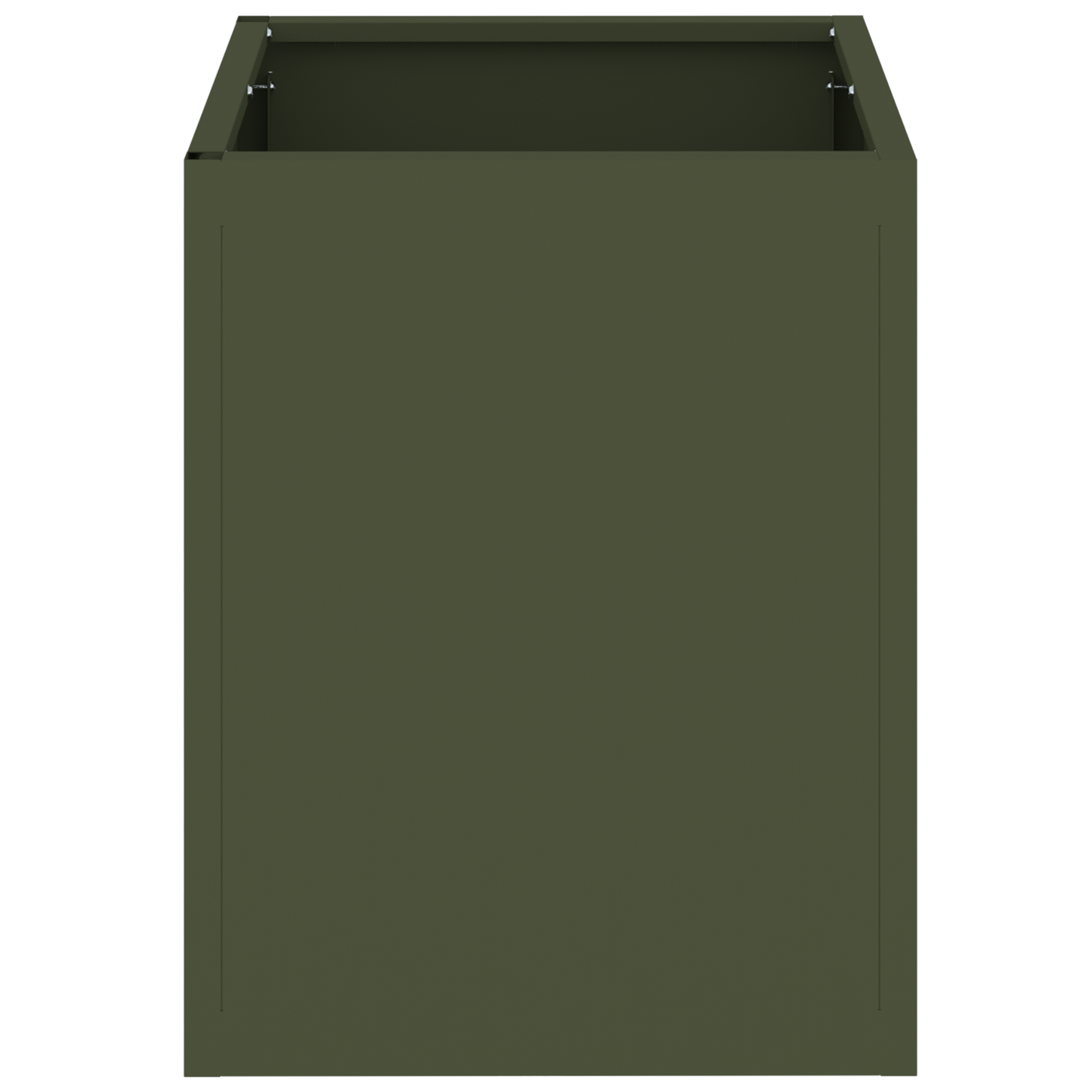 Tuin Bloempot Olijfgroen 50 x 32 x 40 cm Koudgewalst staal