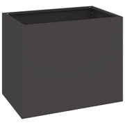 Bloempot staal 50x32x40 cm zwart