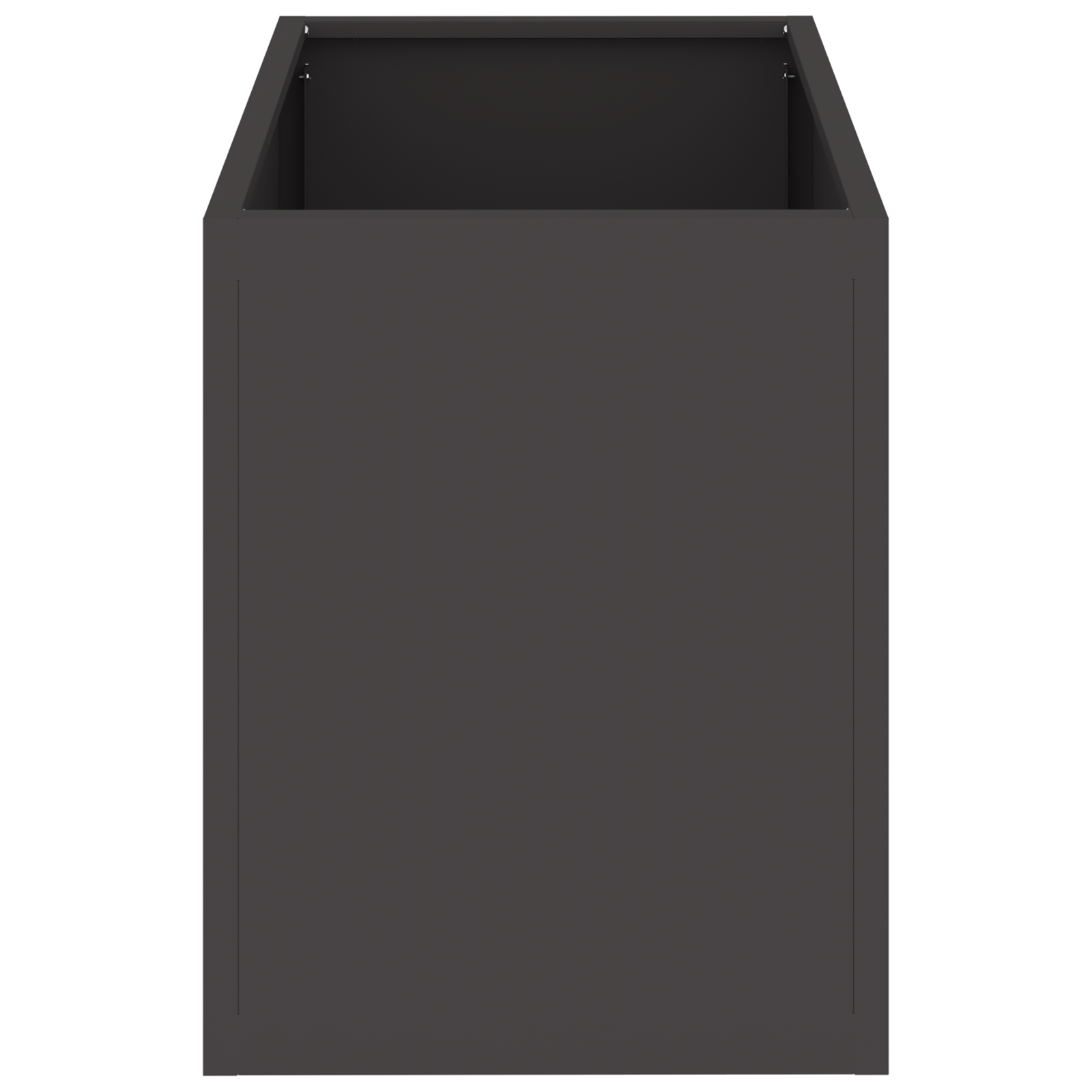 Tuin Bloempot Zwart 50 x 32 x 40 cm Koudgewalst staal