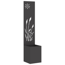 Tuinplant met Decoratief Paneel Zwart 32 x 140 cm