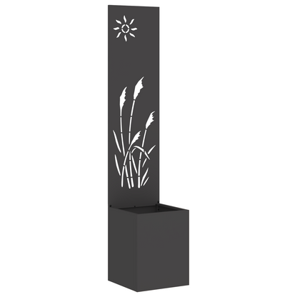 Tuinplant met Decoratief Paneel Zwart 32 x 140 cm