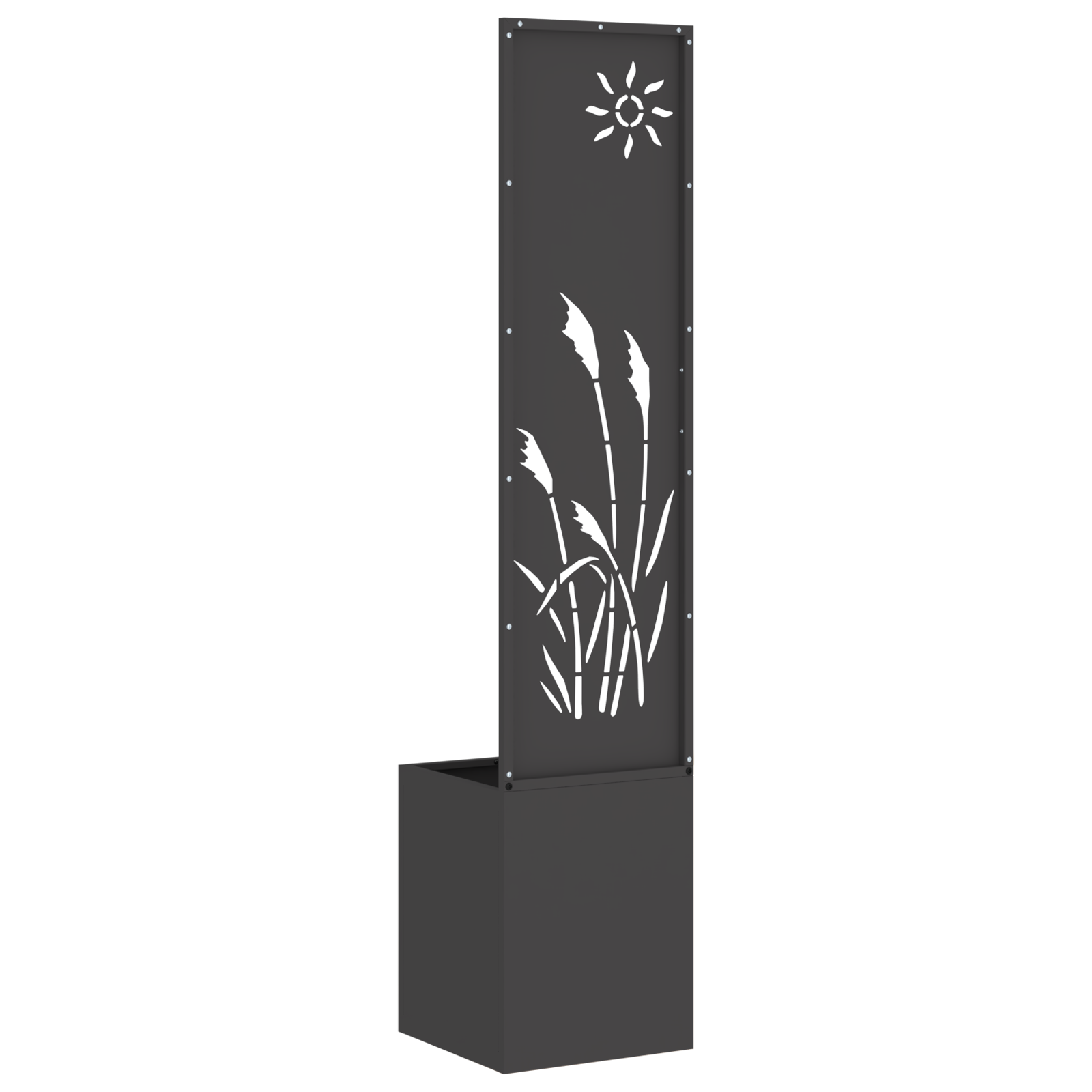 Tuinplant met Decoratief Paneel Zwart 32 x 140 cm