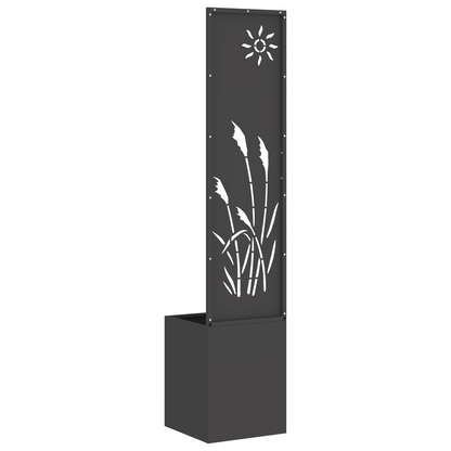 Tuinplant met Decoratief Paneel Zwart 32 x 140 cm