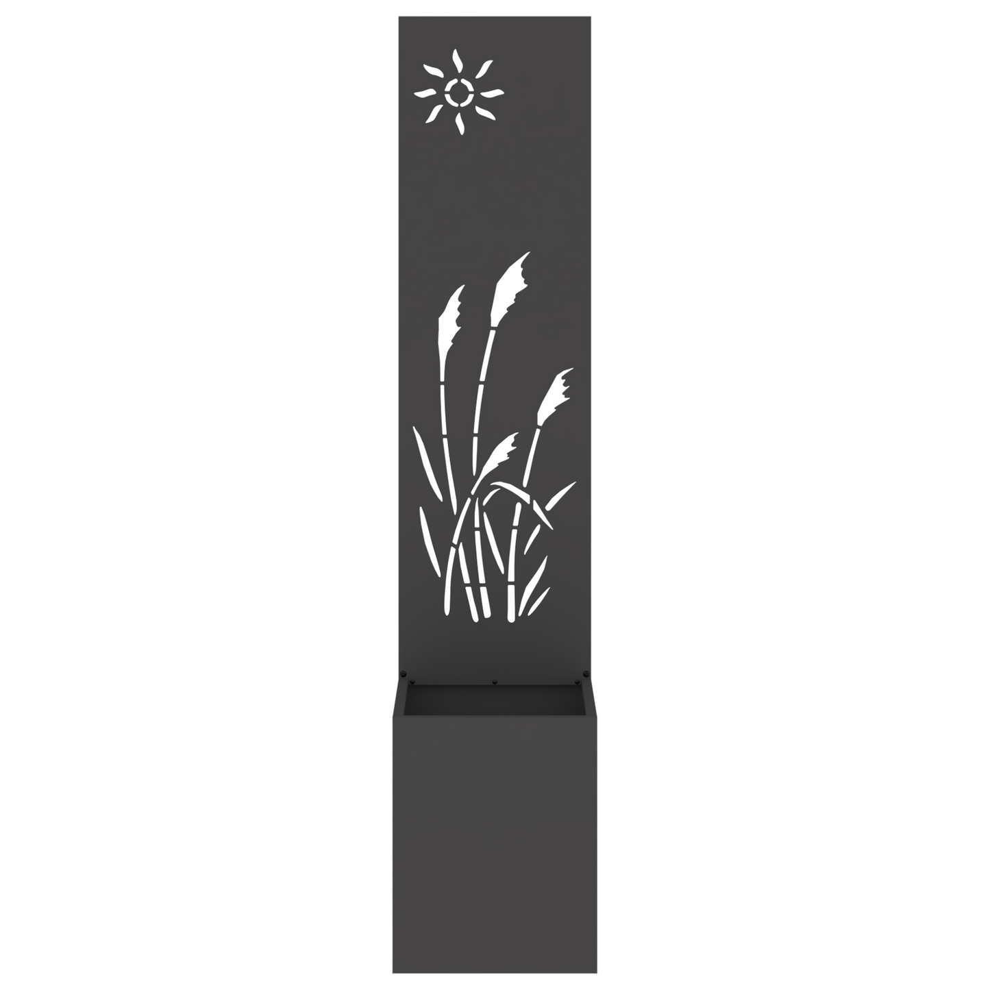 Tuinplant met Decoratief Paneel Zwart 32 x 140 cm
