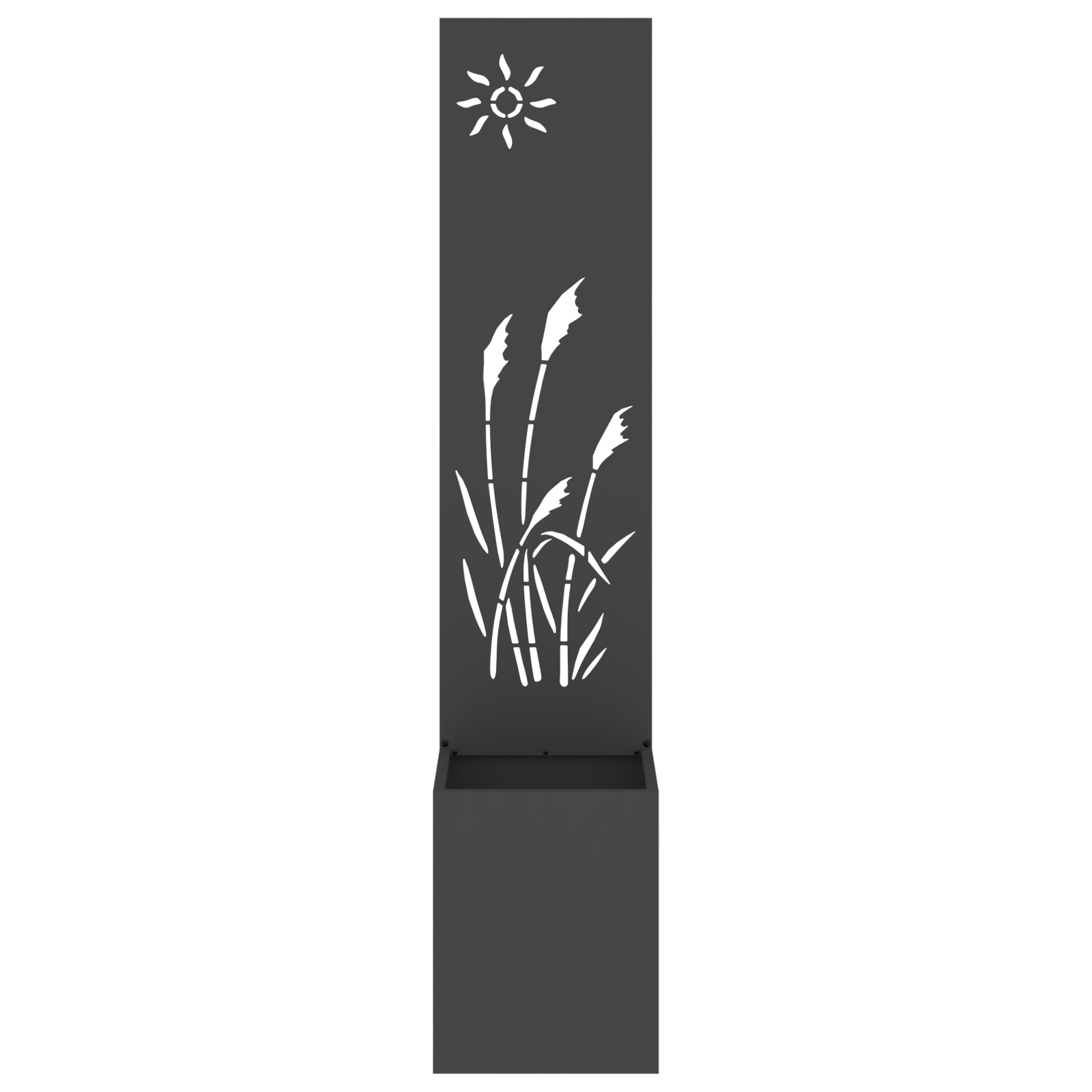 Tuinplant met Decoratief Paneel Zwart 32 x 140 cm