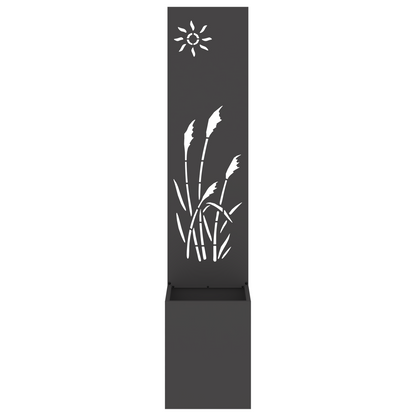 Tuinplant met Decoratief Paneel Zwart 32 x 140 cm
