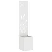 Tuindecoratie paneel 32x140 cm wit