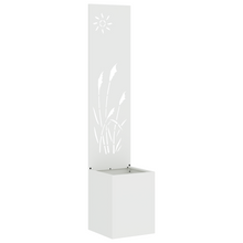 Tuinplant met Decoratief Paneel Wit 32 x 140 cm