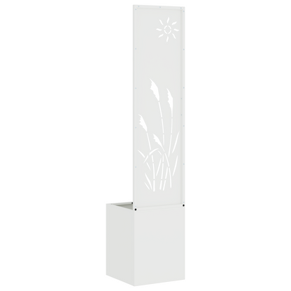 Tuinplant met Decoratief Paneel Wit 32 x 140 cm