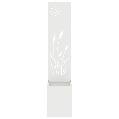 Tuinplant met Decoratief Paneel Wit 32 x 140 cm