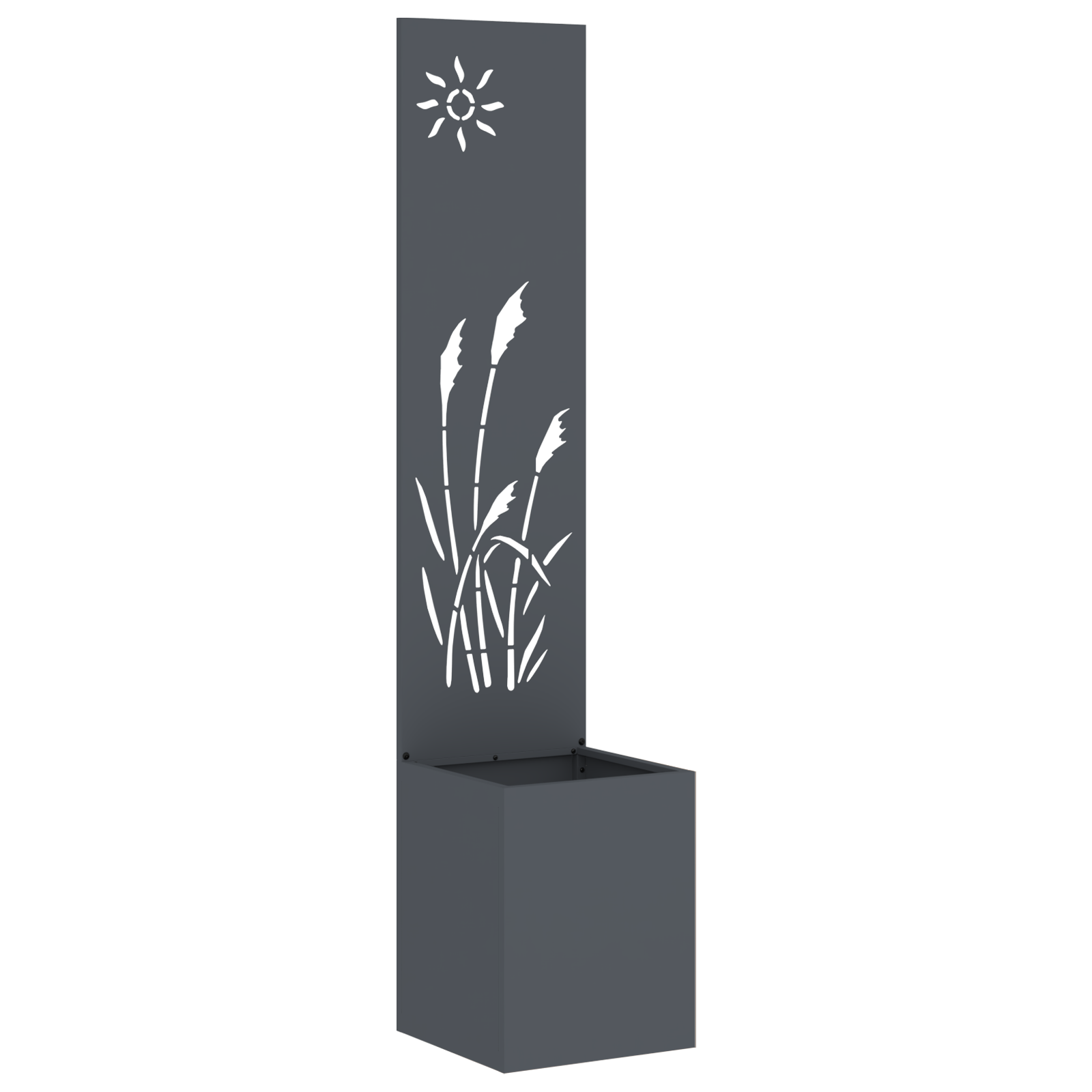 Tuinplant met Decoratief Paneel Antraciet 32 x 140 cm